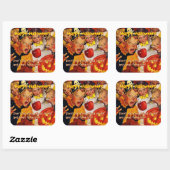 Apple Bobbing Gevaren | zoetekauw | Halloween Vierkante Sticker (Vel)