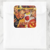 Apple Bobbing Gevaren | zoetekauw | Halloween Vierkante Sticker (Tas)