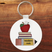 Apple, Boeken, Potcil Teachers Rock Sleutelhanger (Voorkant)