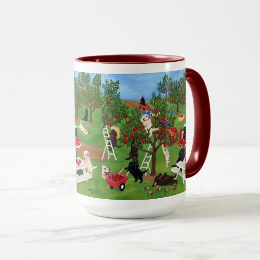 Apple Boerderij Labradors Mok (Voorkant rechts)