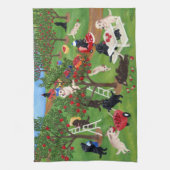 Apple Boerderij Labradors schilderen Theedoek (Verticaal)