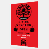 Apple Boerderij U- Pick Promotie Acryl Bord (Hoek)
