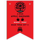 Apple Boerderij U- Pick Promotie Vlaggetjes (Tweede vlag)