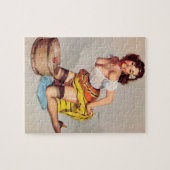 Apple-boksen met een klein meisje Legpuzzel (Horizontaal)