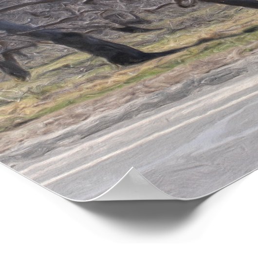 Apple-bomen in een roeoliefabriek, foto's schilder poster (Hoek)