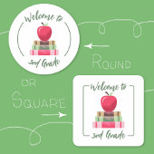 Apple Books Back-to-School Square Witte Stickers
