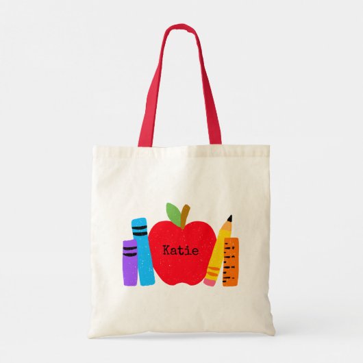 Apple Books School Kinder Fun Tote Bag (Achterkant)