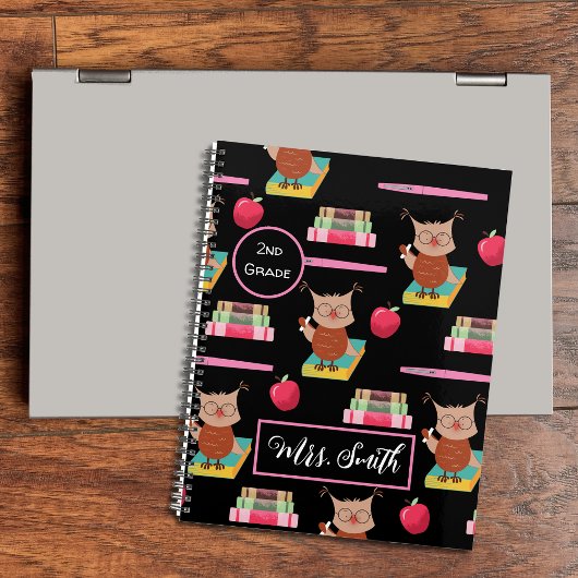 Apple Books Uil Pen Patroon Leraar Zwart Planner