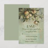 Apple boom tuin bruiloft RSVP kaarten Kaartje (Voorkant / Achterkant)