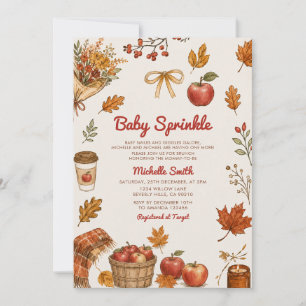 Apple Boomgaard Baby Sprinkle Uitnodiging 