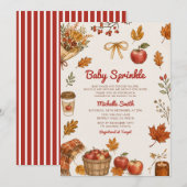 Apple Boomgaard Baby Sprinkle Uitnodiging (Voorkant / Achterkant)