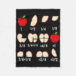 Apple Breuk Wiskunde Leraren Terug naar School Ond Fleece Deken