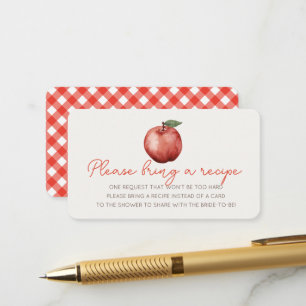 Apple Bruiloftsfeest Recept Verzoek Informatiekaartje
