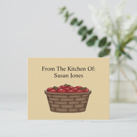 Apple Bushel Basket Recipcard Briefkaart (Staand voorkant)