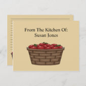 Apple Bushel Basket Recipcard Briefkaart (Voorkant / Achterkant)