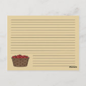 Apple Bushel Basket Recipcard Briefkaart (Achterkant)