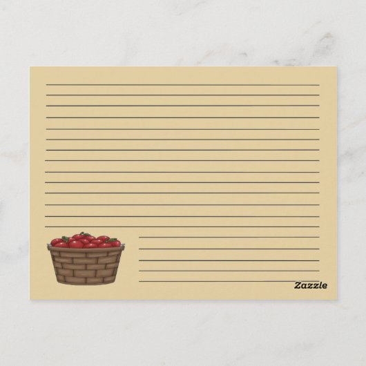 Apple Bushel Basket Recipcard Briefkaart (Achterkant)