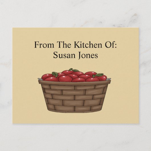 Apple Bushel Basket Recipcard Briefkaart (Voorkant)