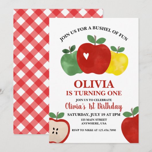 Apple Bushel van 1 februari Kaart (Voorkant / Achterkant)