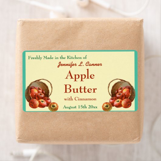 Apple Butter Canning Jar Food Label (Insitu)