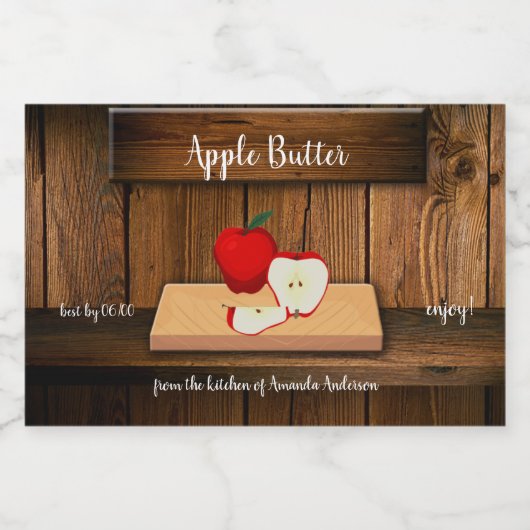 Apple Butter Canning Label 3x2 Voedselcontainer Etiket (Enkel label)