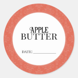 Apple Butter Canning Lid Labels