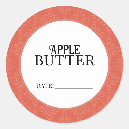 Apple Butter Canning Lid Labels (Voorkant)