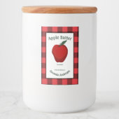 Apple Butter Inblikken Plaid V Voedsel Label Voedselcontainer Etiket (Voorkant)