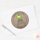 Apple Butter Jam Jelly Jar Label Kraft-papierstijl (Envelop)