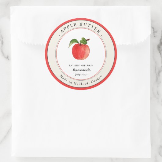 Apple Butter Jar Canning label (Tas)
