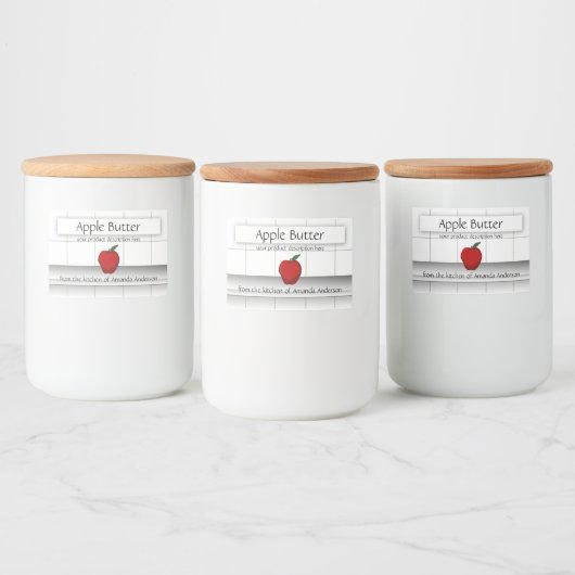 Apple Butter Kitchen Tegels 3x2 Productlabel Voedselcontainer Etiket (Flessen)