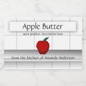 Apple Butter Kitchen Tegels 3x2 Productlabel Voedselcontainer Etiket (Enkel label)