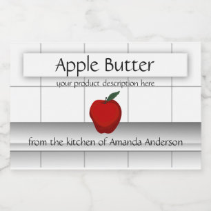 Apple Butter Kitchen Tegels 3x2 Productlabel Voedselcontainer Etiket