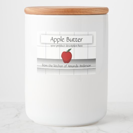 Apple Butter Kitchen Tegels 3x2 Productlabel Voedselcontainer Etiket (Voorkant)