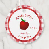 Apple Butter Personalized Canning Bedankjes Labels (Achterkant)