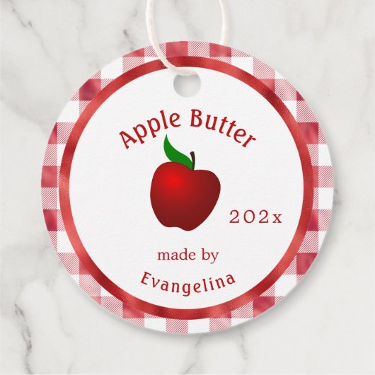  Apple Butter Personalized Canning Bedankjes Labels (Achterkant)
