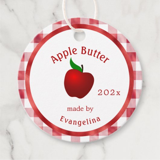 Apple Butter Personalized Canning Bedankjes Labels (Voorkant)