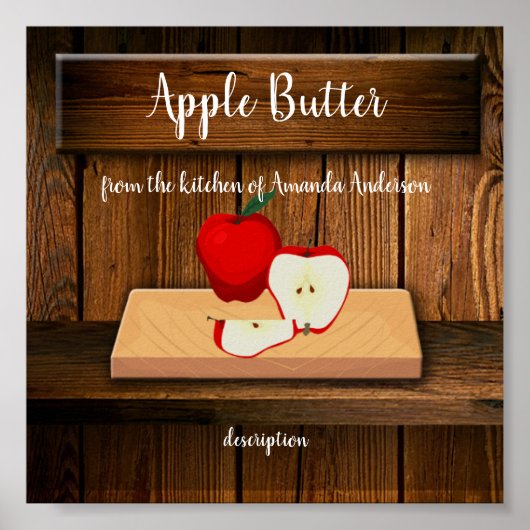 Apple Butter Rustic Poster (Voorkant)