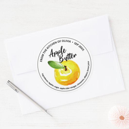 Apple Butter Waterverf Inblikken Sticker (Envelop)