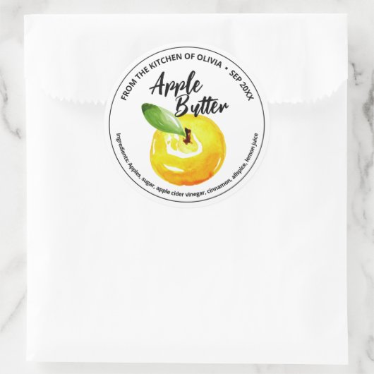 Apple Butter Waterverf Inblikken Sticker (Tas)