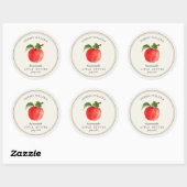  Apple Butter Zelfgemaakte Jam Jar Ronde Sticker (Vel)