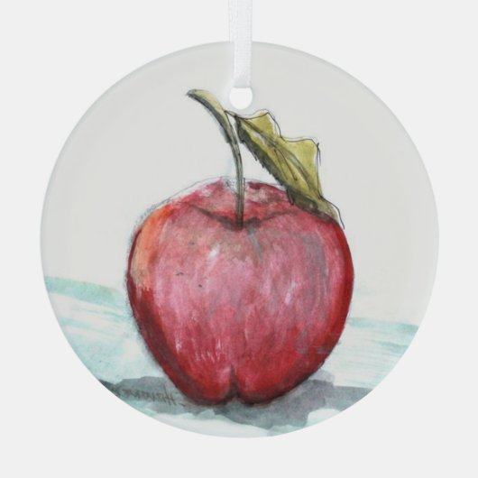 Apple by Hevener Glas Ornament (Achterkant)