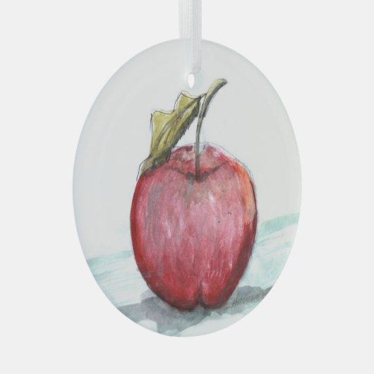 Apple by Hevener Glas Ornament (Voorkant Rechts)