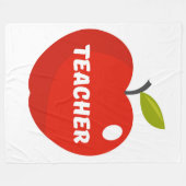 Apple cadeau voor leraren fleece deken (Voorkant (Horizontaal))