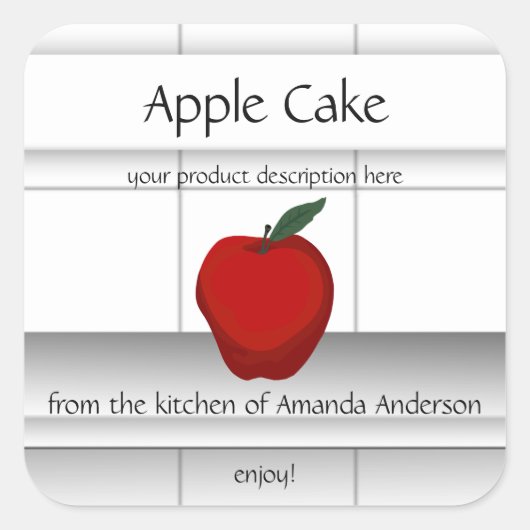 Apple Cake Keuken Tegels Sq Product Label (Voorkant)