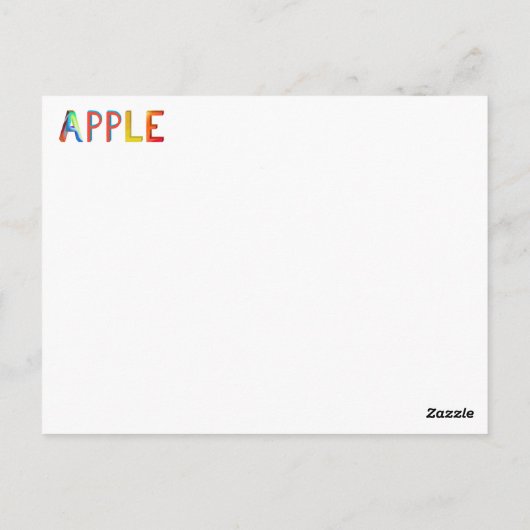 Apple Card Briefkaart (Achterkant)