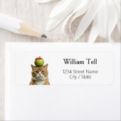 Apple cat Return Address Labels (Insitu)