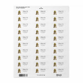 Apple cat Return Address Labels (Full Sheet)