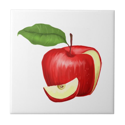 Apple Ceramic Tile Tegeltje (Voorkant)