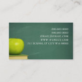 Apple Chalk Board School Teacher Visitekaartje (Achterkant)